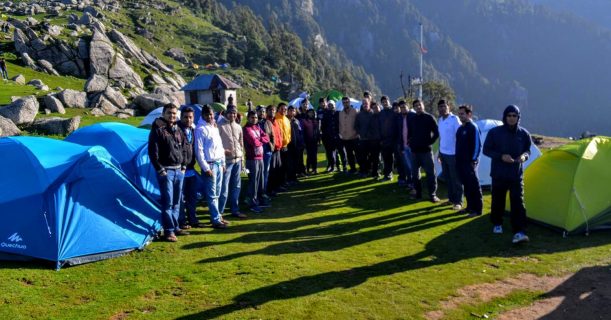 Group of Friends Photographed together -Triund Trek
