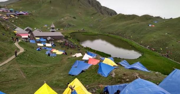 Camping near Prashar Lake