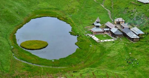 Beautiful Lake Surrounded by Mountain - Prashar Lake