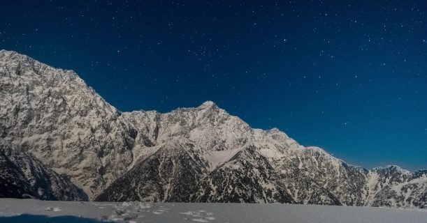 Snowy Mountain during Night Time - Thatharana Trek