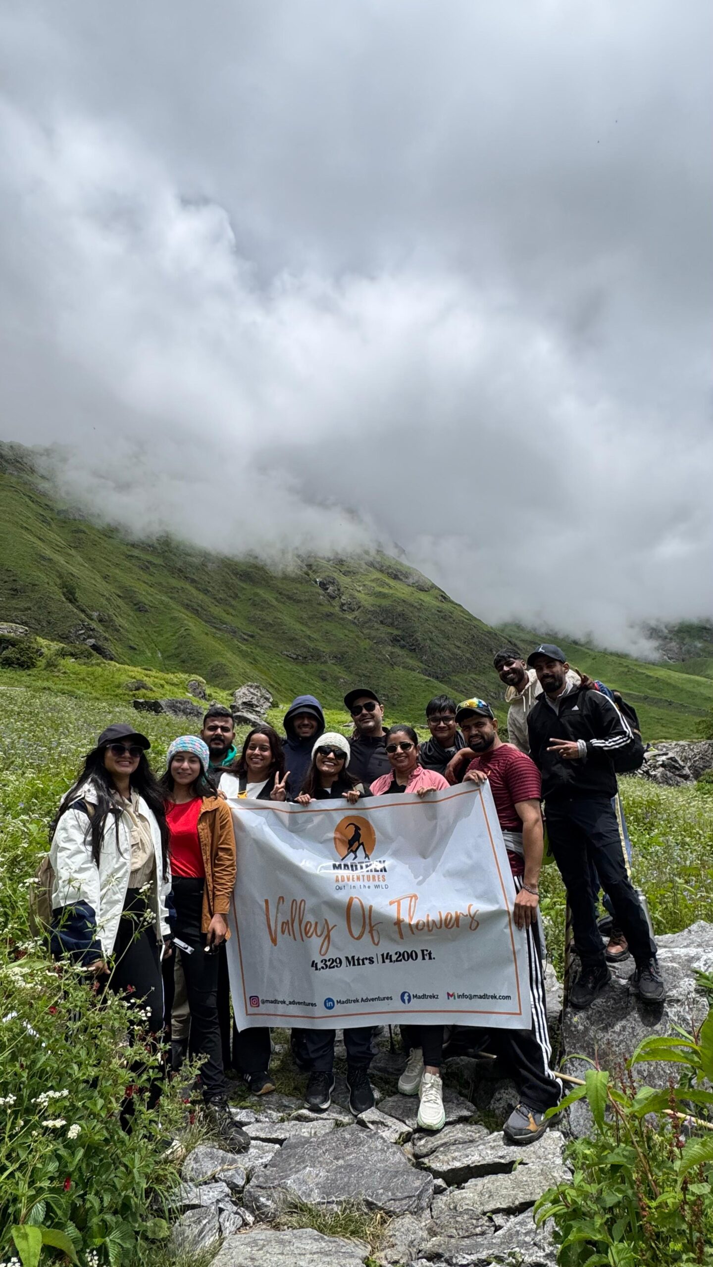 MadTrek Adventures Valley of Flowers group